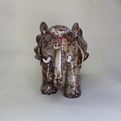 鎮宅高檔風格工藝 窯變陶瓷大象擺件的吉祥魅力